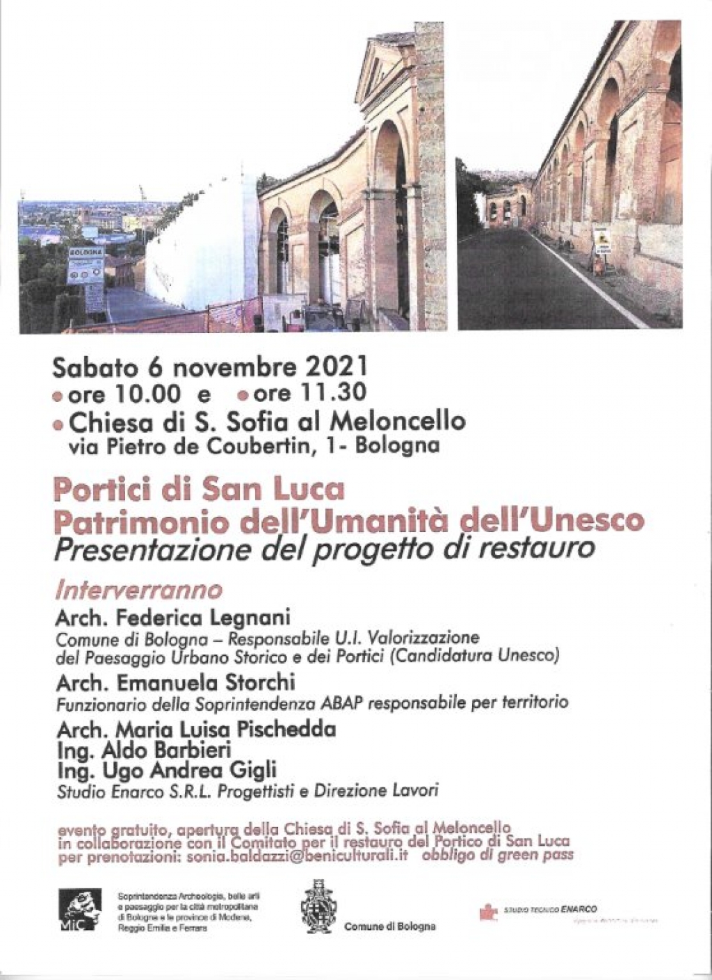 Portici di San Luca: Patrimonio dell'Umanità dell'Unesco - Presentazione del progetto di restauro
