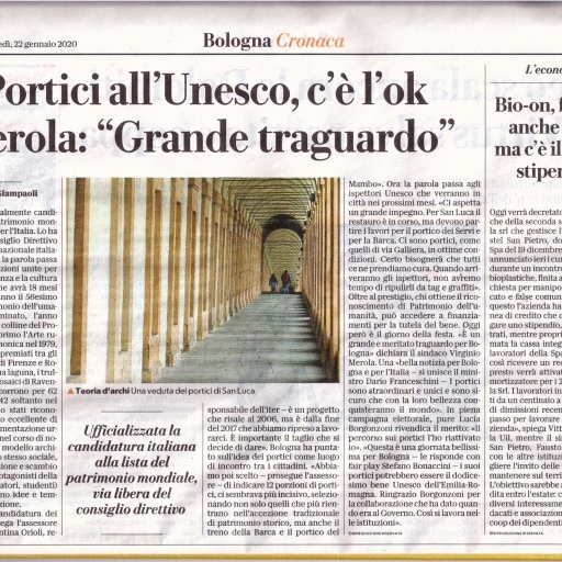 L’Italia, candida i portici di Bologna a patrimonio mondiale UNESCO 2020/2021